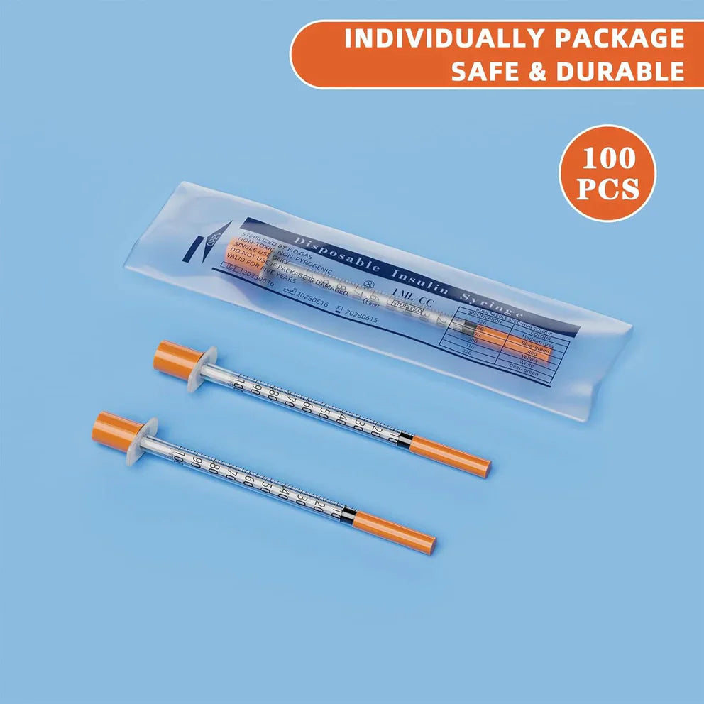 The Essential Guide to Insulin Syringes: U-100 1ml/cc Disposable Syringes with 31G 1/4 Inch (6mm) Needles