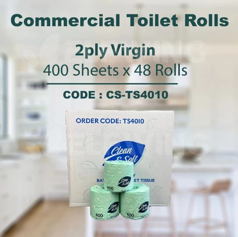 48 Rolls (400 Sheets / Roll) Premium 2-Ply Toilet Paper