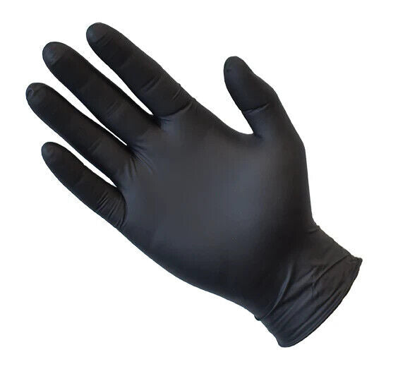 1000pcs | Large | Heavy-Duty Black Nitrile Gloves | Powder-Free