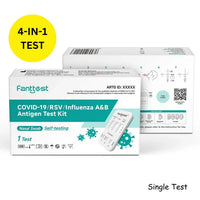 5Pack | Fanttest 4-in-1 Rapid Home Test | RSV, Flu A/B, & COVID - 19