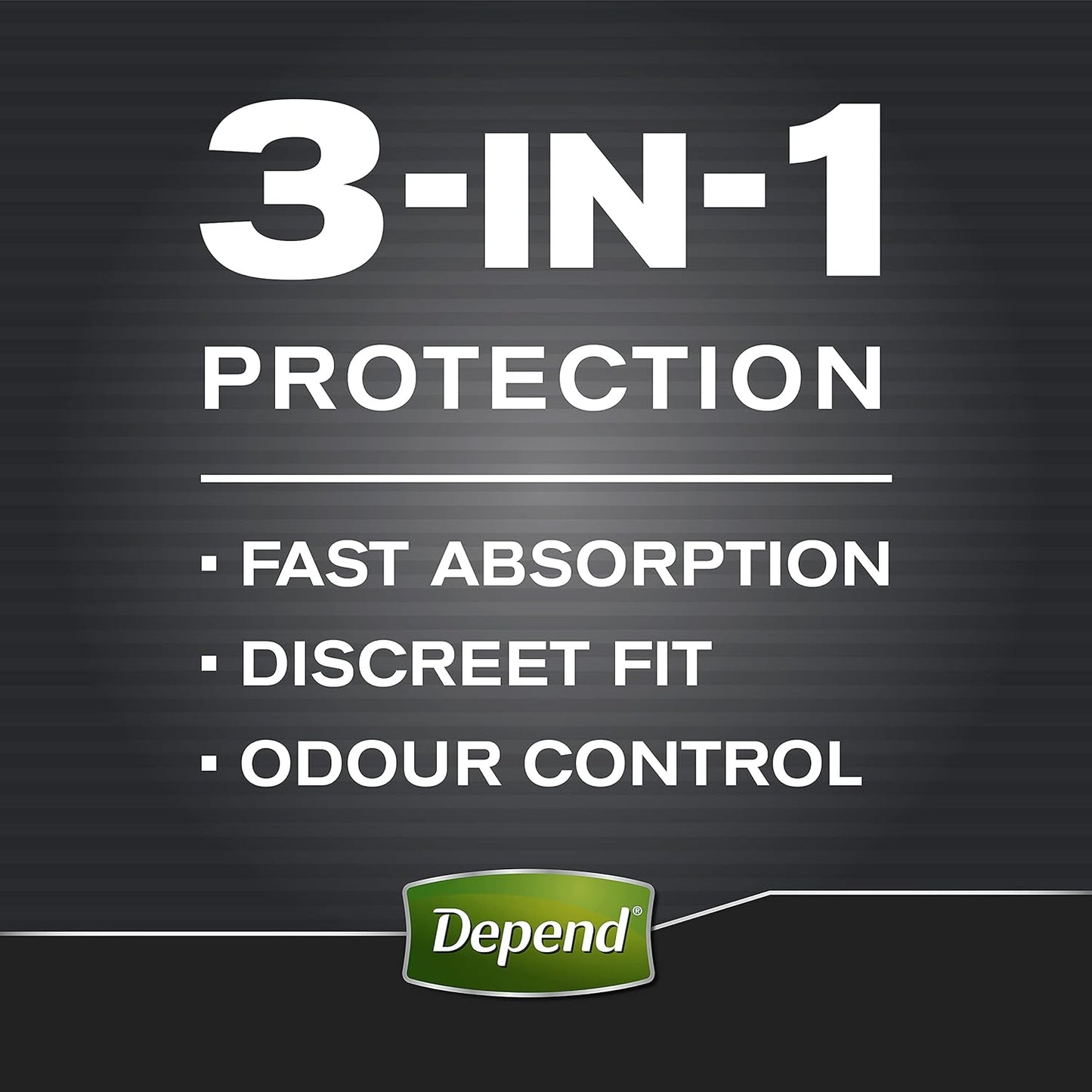 32 Count (4 x 8 Pack)  Depend Real Fit Incontinence Underwear Men