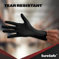 500pcs Work Gloves XXL Heavyduty Black Nitrile Medical Food Mechanic Industrial Spa