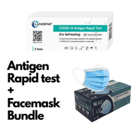 Bundle Deal | Clungene COVID-19 Rapid Antigen Test (25 Pack) + 100pcs Blue Surgical Face Masks