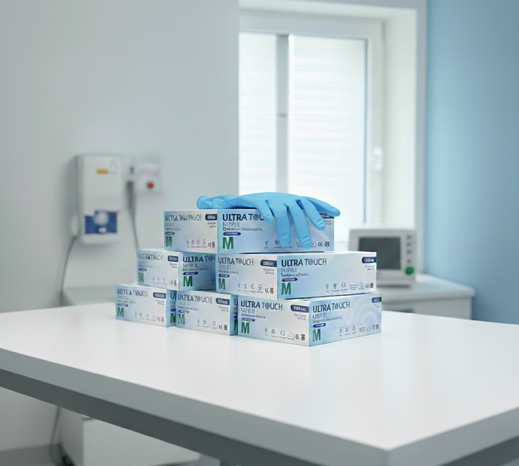 1000pcs | Ultra Touch Nitrile | S, M, L XL, XXL | Blue Nitrile Gloves | Powder-Free