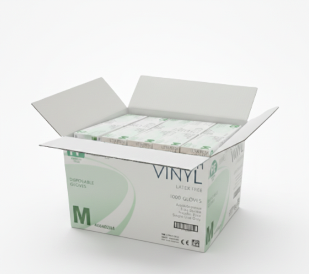 1000pcs (M) Ultrafresh Clear Vinyl PF Gloves  | Powder-free | Medical