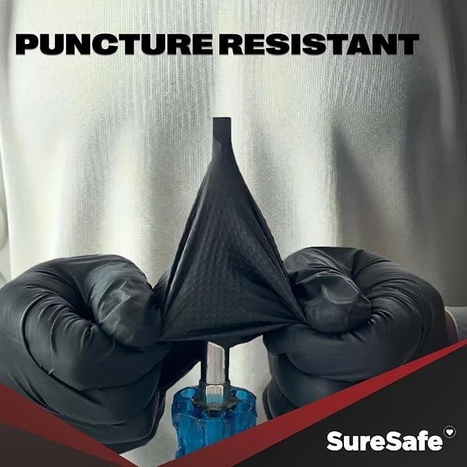 1000pcs | Small | Black Heavy-Duty Nitrile Gloves ( Powder-Free)