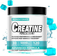 5000mg Creatine Dietary Supplement (Blueberry) | Chewable Creatine Monohydrate Gummies for Men & Women