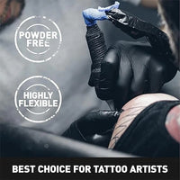 1000pcs | Small | Black Heavy-Duty Nitrile Gloves ( Powder-Free)