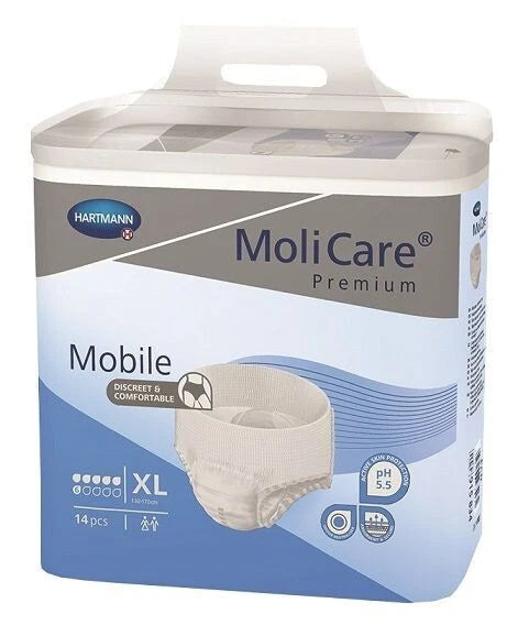 XL | Molicare Mobile Diaper | Carton of 56, Pack of 14