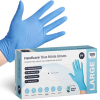1000pcs | S, M, L XL, XXL | Blue Nitrile Gloves | Powder-Free