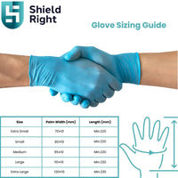 1000pcs | S, M, L XL, XXL | Blue Nitrile Gloves | Powder-Free